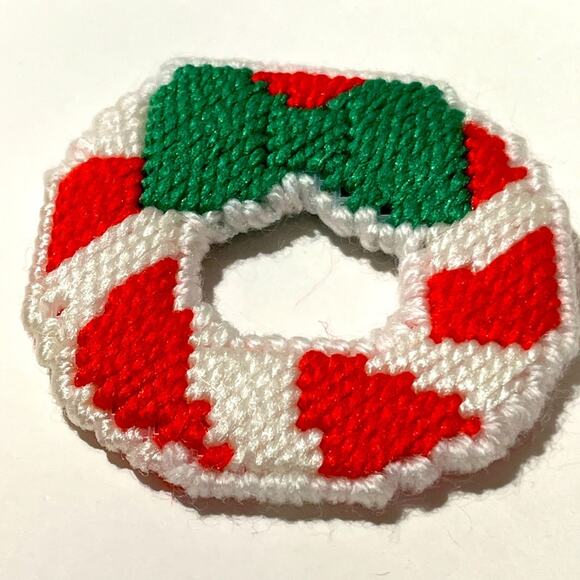 Cross stitch vintage Christmas ornaments: set of 2 - Picture 7 of 7